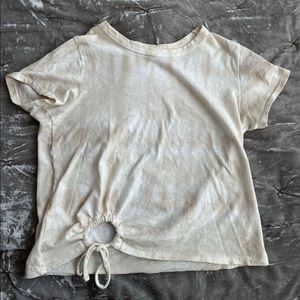 aerie tied bottom t shirt